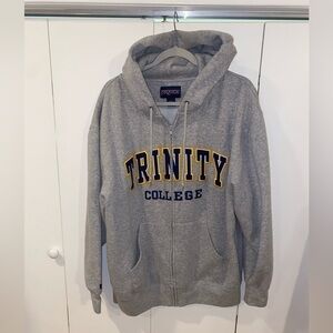 Jansport Trinity College Zip-Up Grey Hoodie